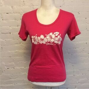 Vintage 80s Poly Tees Hawaii short sleeve 1983 tee shirt pink m